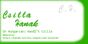 csilla hanak business card